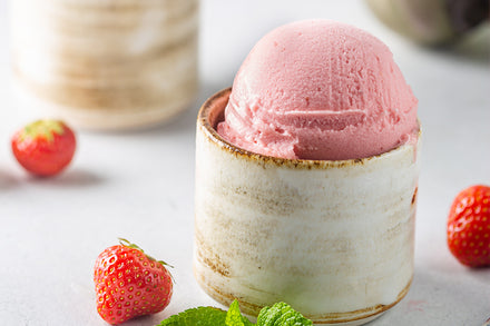 Creamy Vegan Strawberry Ice Cream